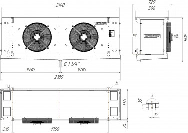 Чертеж Terrafrigo TFE 50.2.A.70