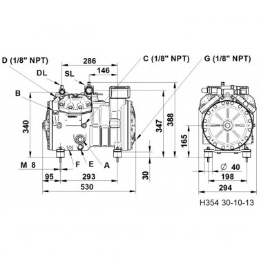 Чертеж Dorin H1003CC